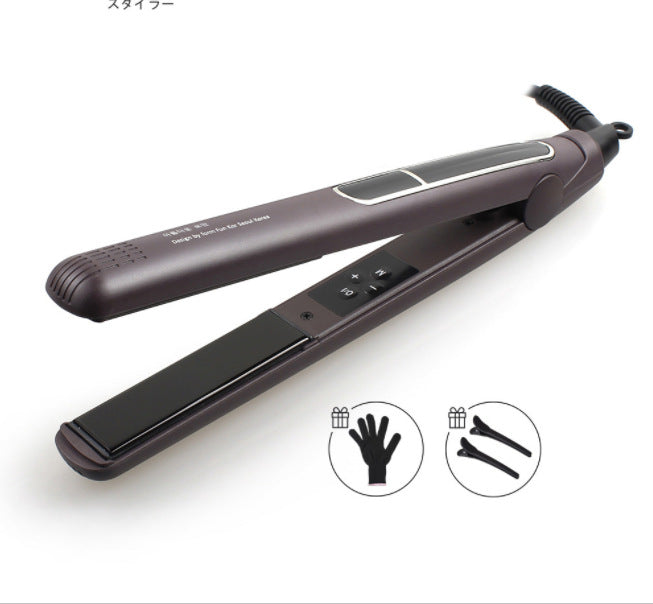 Negative ion ceramic straightener, smooth hair no frizz, constant temp instant heat easy use