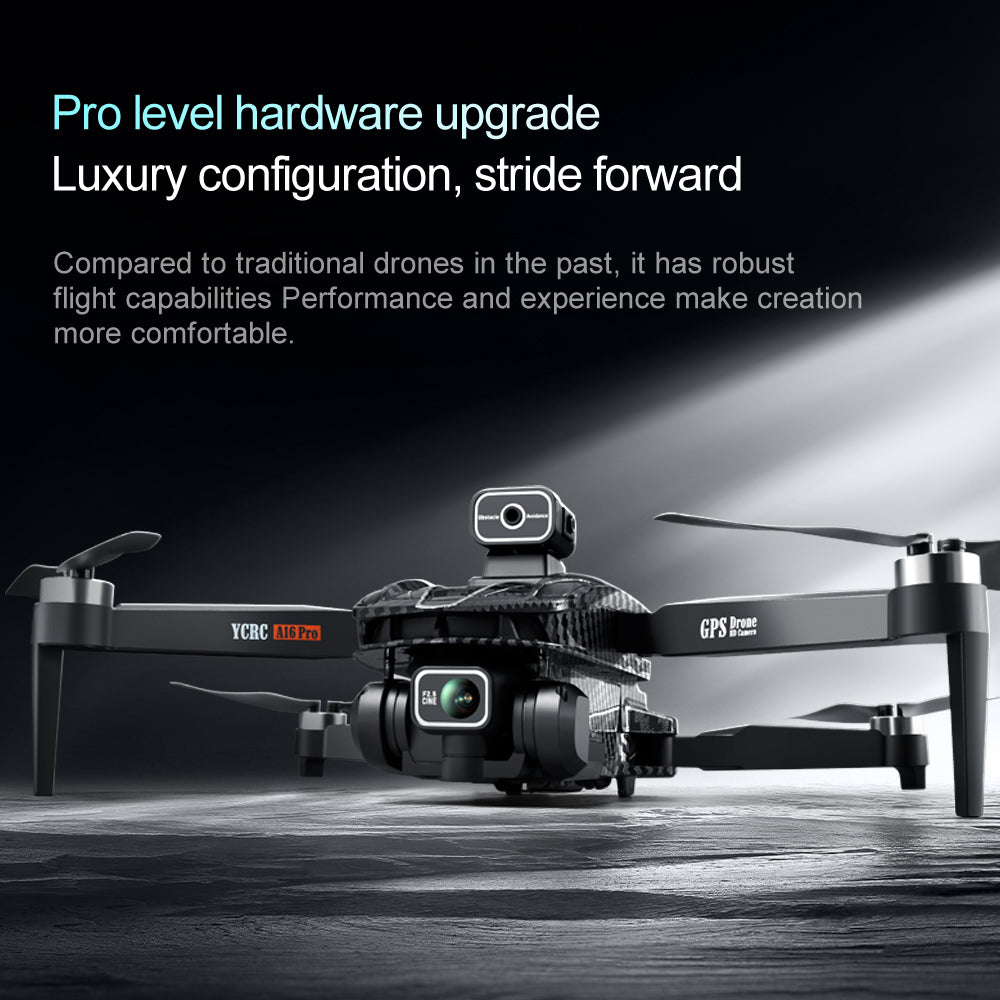 A16 GPS Brushless Drone With Screen Remote 5G 3KM FPV 4-Way Obstacle Avoidance Quadcopter