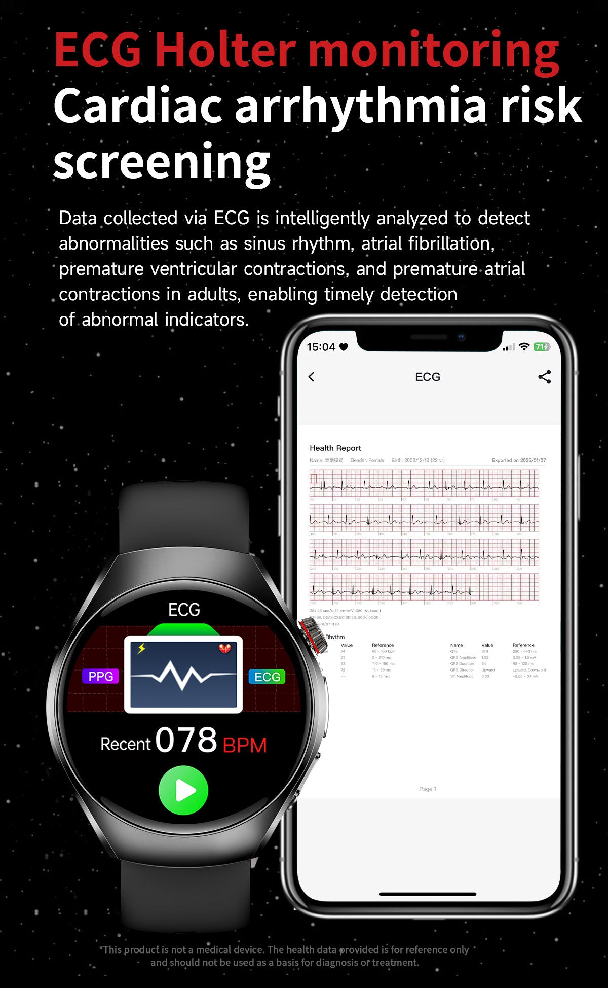 Minimalist smart watch, simple dial design, slim and comfortable, no burden for daily wearing