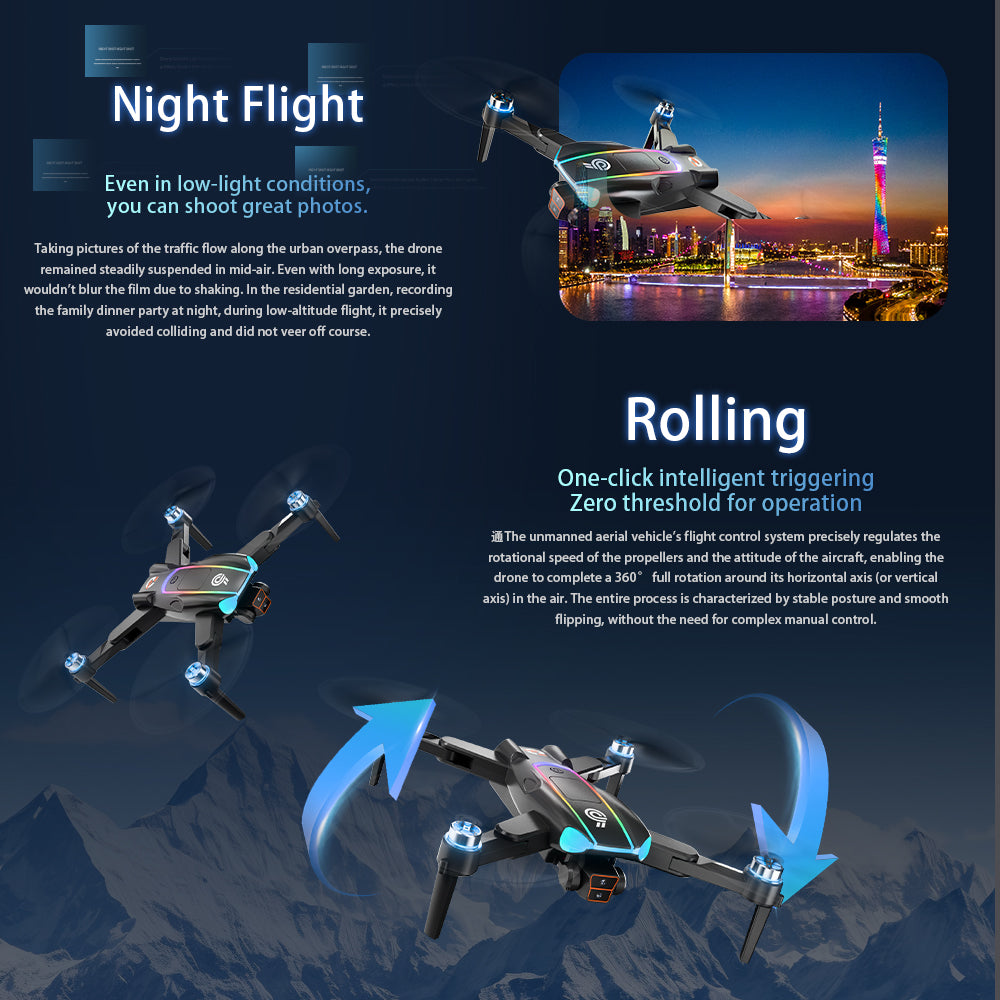 F911 Optical Flow Drone With 4.5" Screen Controller Dual Camera Long Flight Time RC Quadcopter