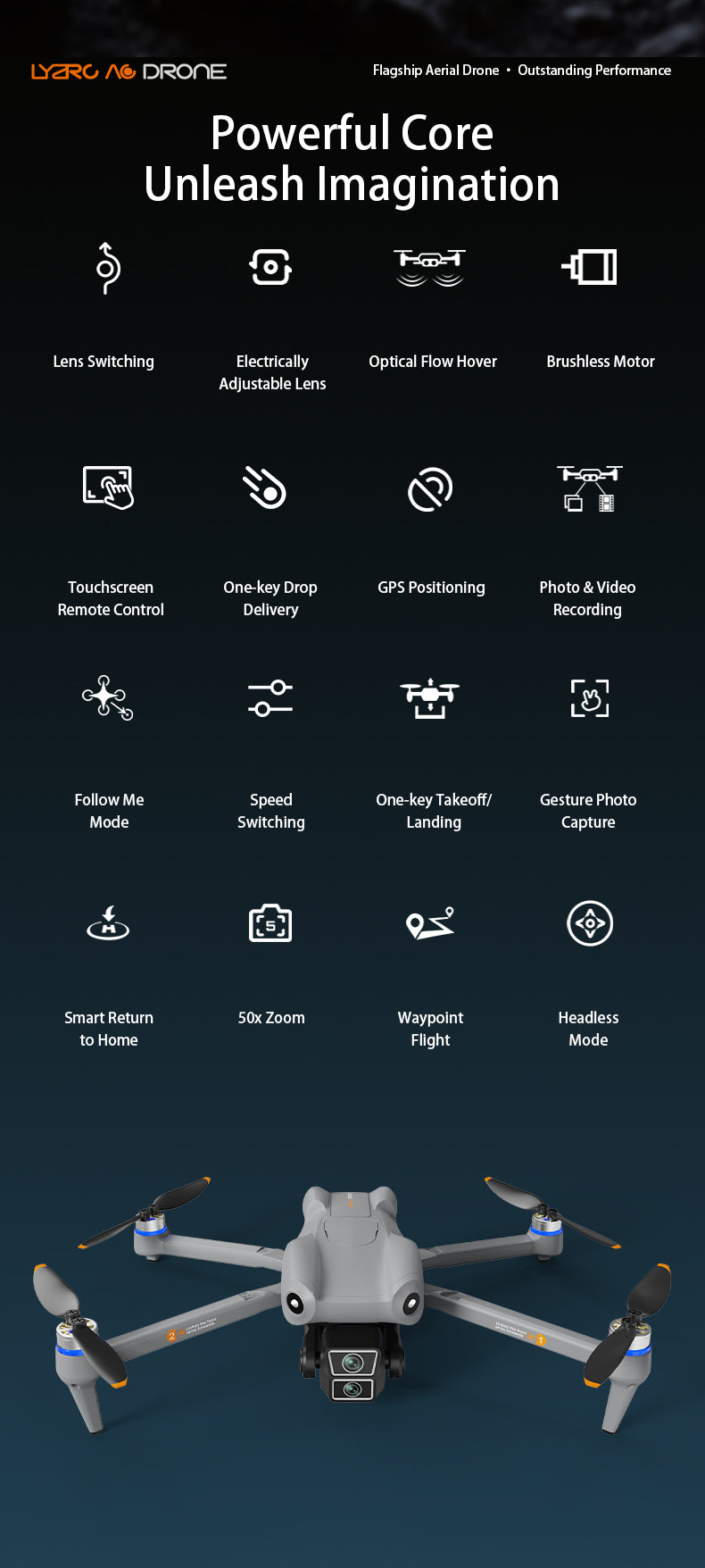 Foldable L300 AIR MAX FPV Drone with Built-in Touch Screen Remote & EIS Stabilized Camera