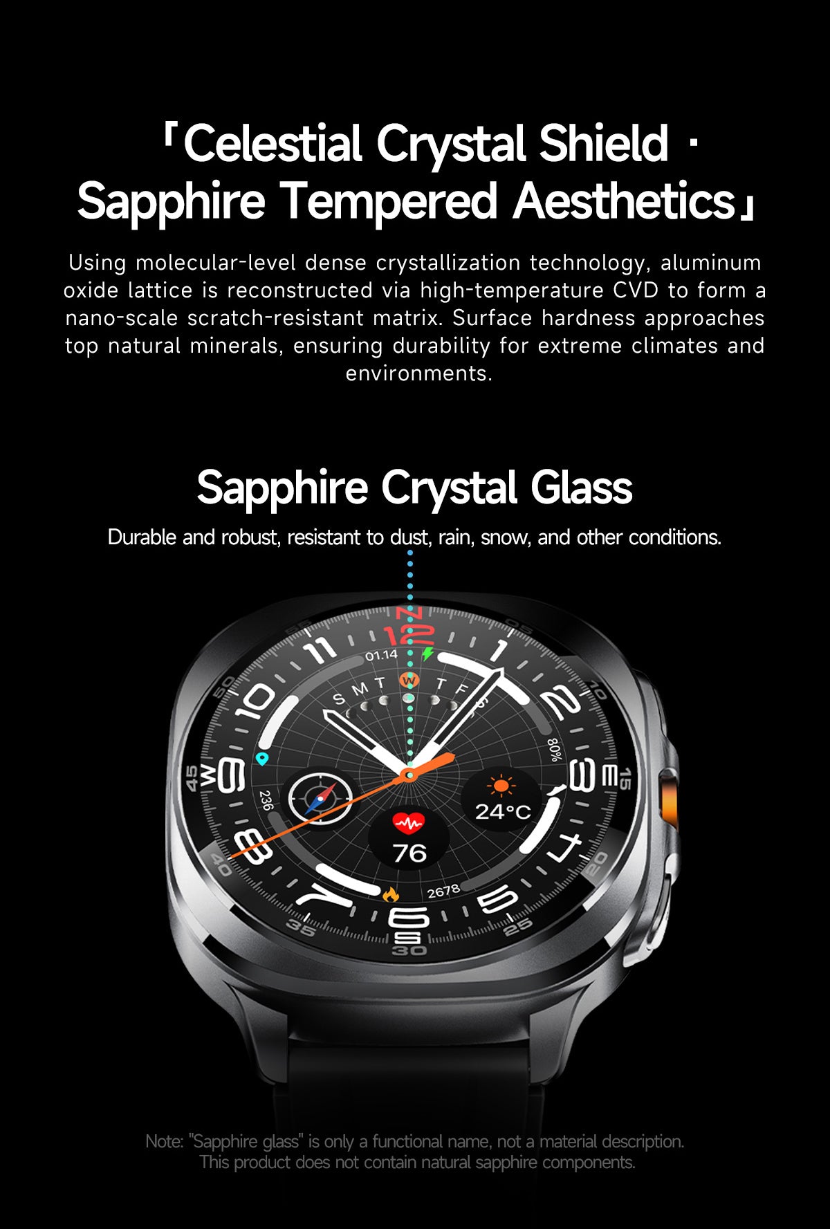 Titanium alloy frame with lightweight feature, reduce wrist burden effectively