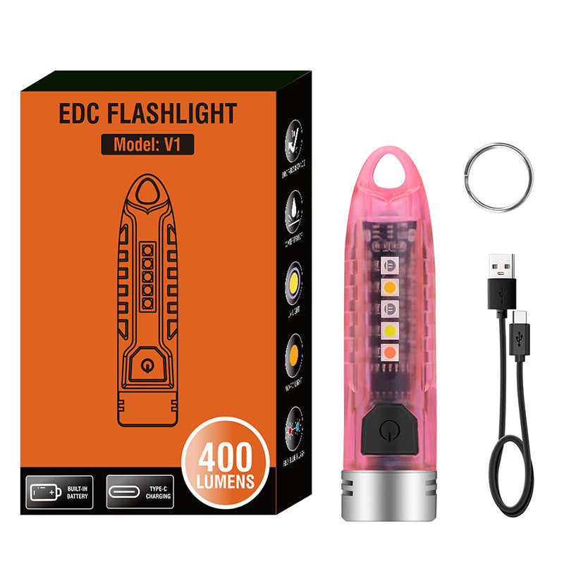 Portable bright flashlight, mini fast charge waterproof, daily travel outdoor emergency light