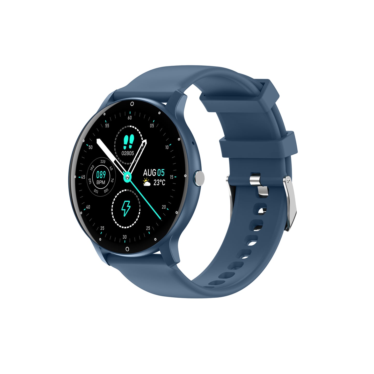 This smart watch has a slim design and light weight for comfortable all-day wearing