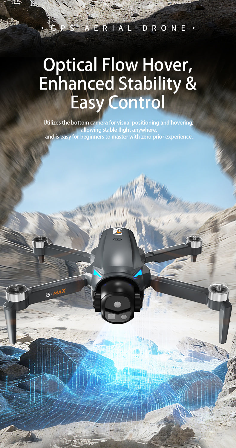 i5 MAX GPS Brushless Drone 4.5" Screen Remote 4-Way Obstacle Avoidance 5G FPV Quadcopter