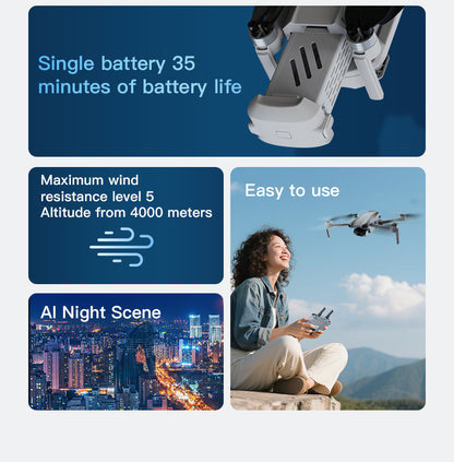 XiL 017 GPS Drone 5.5" Touch Screen Remote 6KM 5G Relay FPV 3-Axis Gimbal 4K Camera