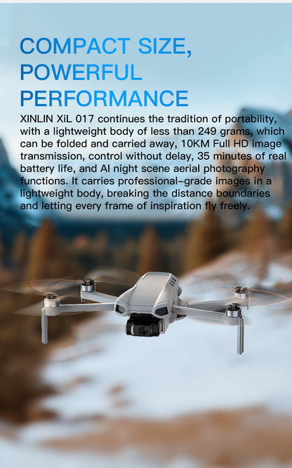 XiL 017 GPS Drone 5.5" Touch Screen Remote 6KM 5G Relay FPV 3-Axis Gimbal 4K Camera