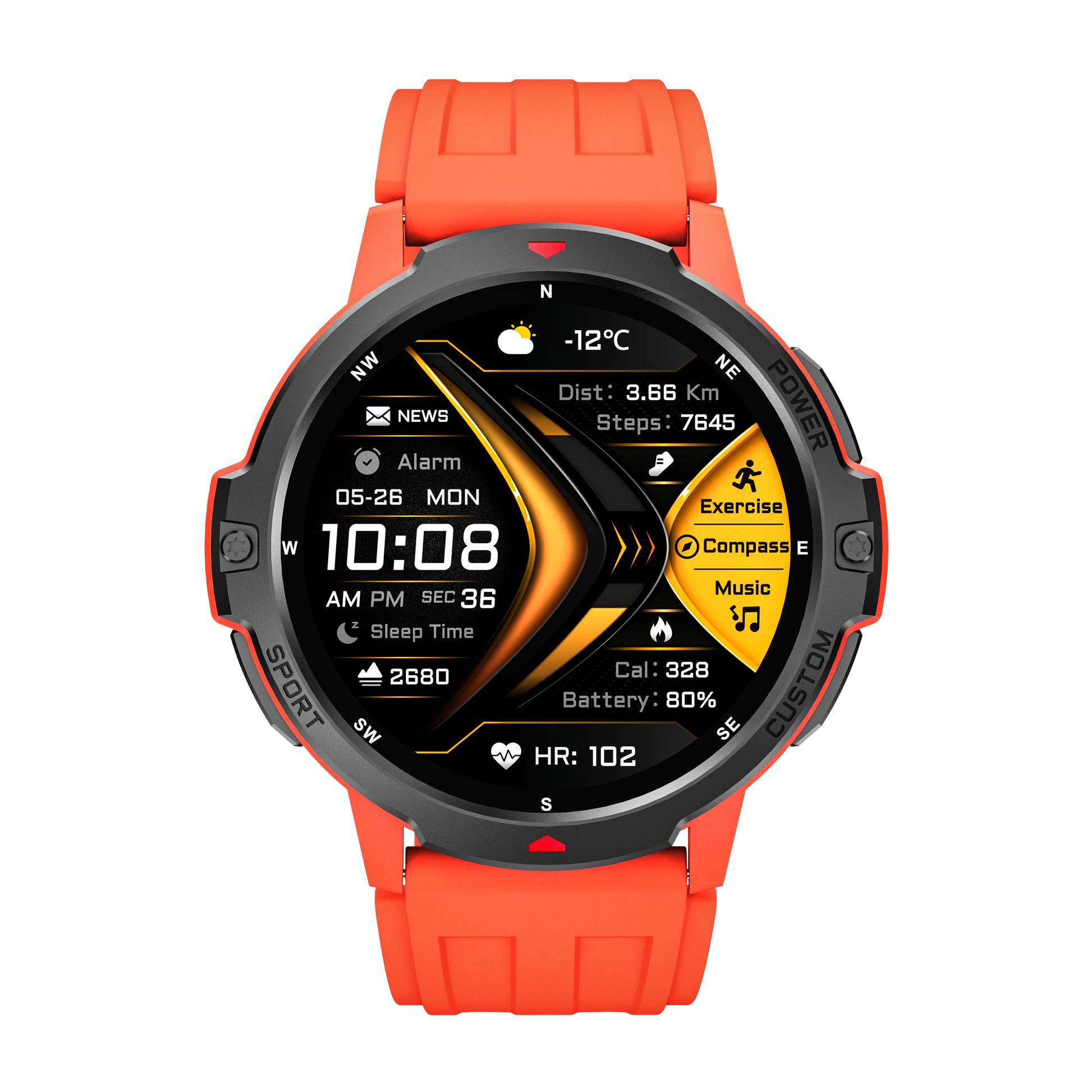 Professional sports smart watch with GPS accurate positioning for outdoor running