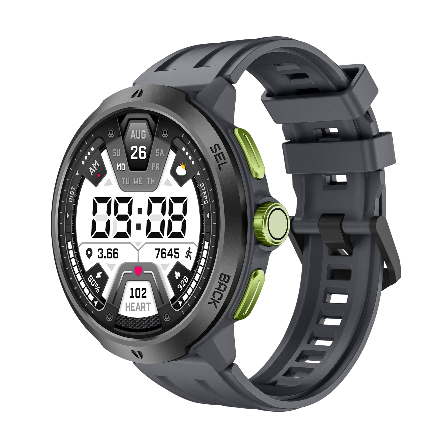 Outdoor Smart Watch – Weather Forecast, Compass, Essential for Hiking Trips