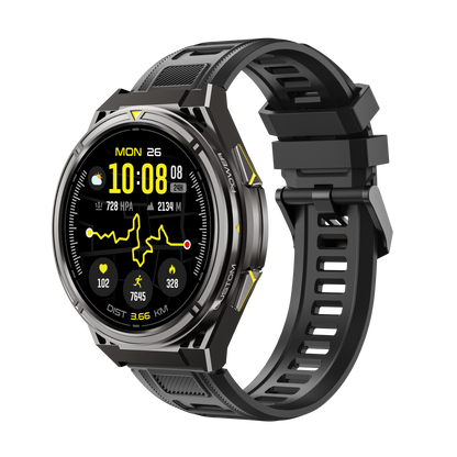 X2Pro 1.43" AMOLED Round Fitness Watch Heart Rate Sleep Stress Tracker Dual Band GPS