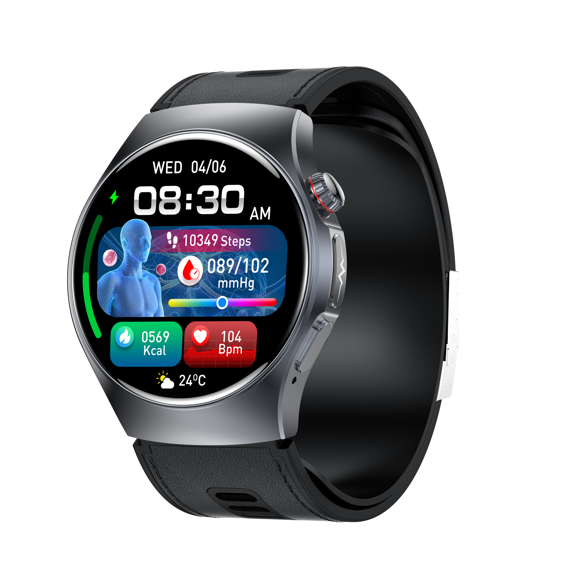 GS206 4G Smart Watch Dual Call Sleep Body Composition Tracker For Android iOS