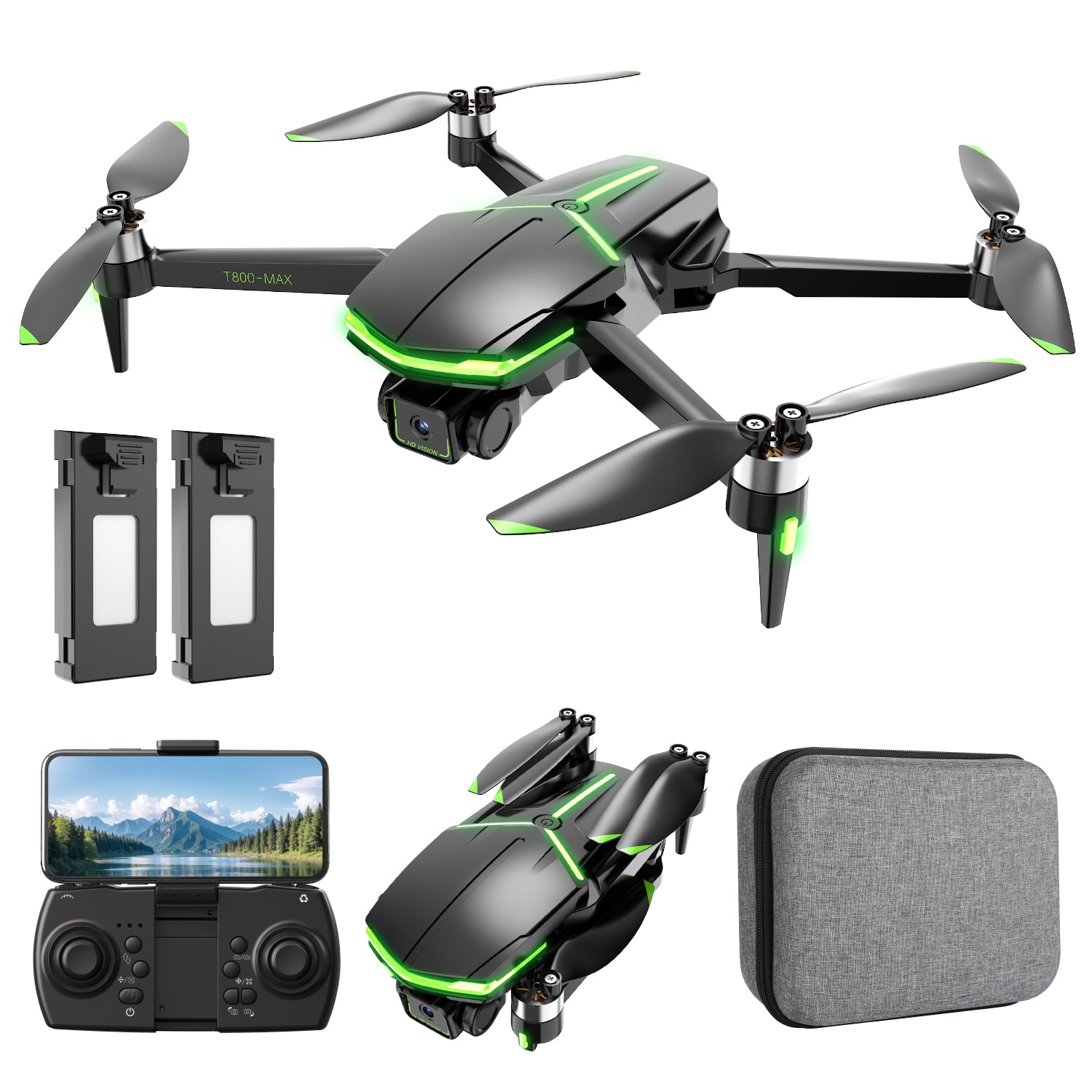 Lightweight drone fits in your backpack, ready to record every exciting moment on your trip