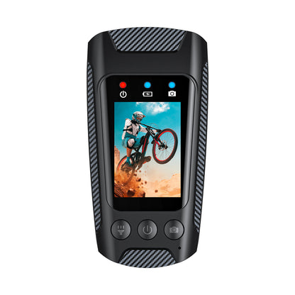 High-definition image-stabilized camera capture smooth footage even during cycling, running, and other sports activities.