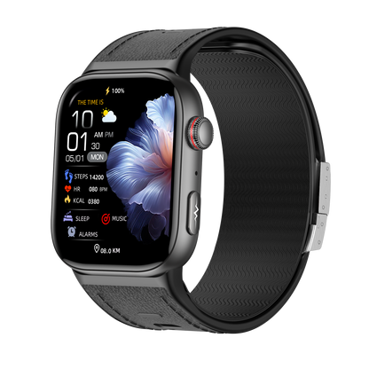 S105 Ultra-Thin Side Airbag Smart Watch with Murata Air Pump Ti4950 Chip Waterproof Wristwatch 24H Real-Time Data Sharing AI Sports Band