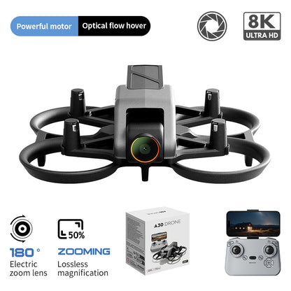 A30PRO Safe Kids Practice Drone, Full-Enclosed Guard Eco Material, One-Key Takeoff Stunt Flight Toy