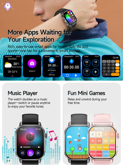 Smart body temperature monitoring watch, measure temperature in real time, find body abnormalities timely