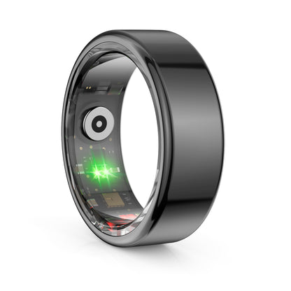Android Compatible Smart Ring | Stainless Steel Fitness & Sleep Tracker with App Control