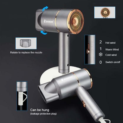 High-power Constant Temp Hair Dryer, Fast Dry & Frizz-free