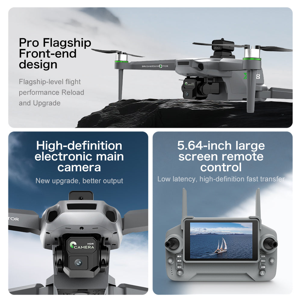 ZHRC-ZH8 Beginner-Friendly Drone, Obstacle Avoidance/Speed/Headless Mode, Stable Optical Flow Positioning