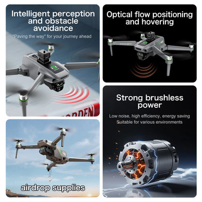 ZHRC-ZH8 Beginner-Friendly Drone, Obstacle Avoidance/Speed/Headless Mode, Stable Optical Flow Positioning