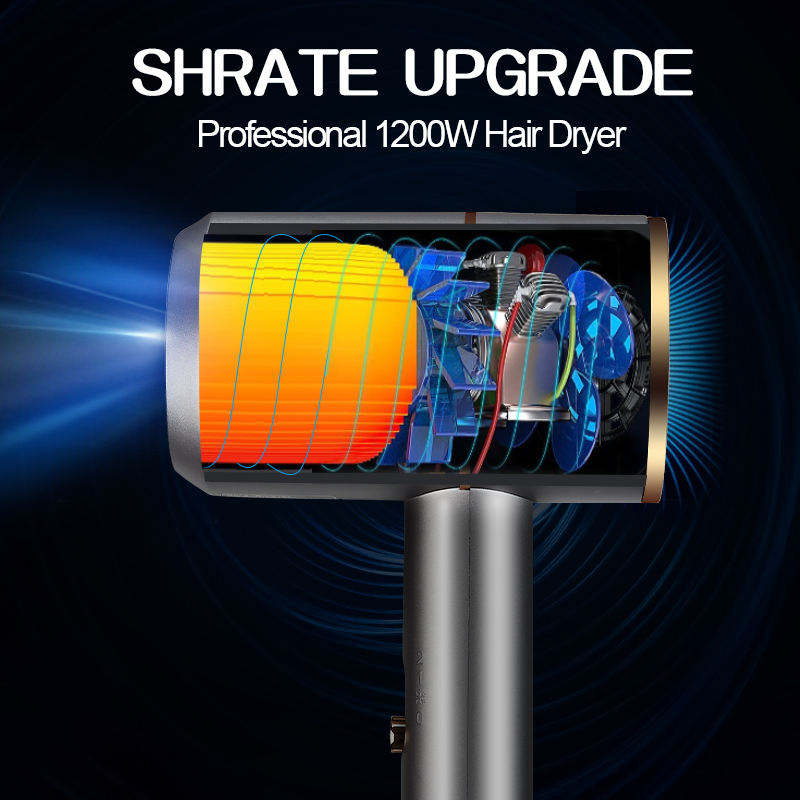 High-power Constant Temp Hair Dryer, Fast Dry & Frizz-free