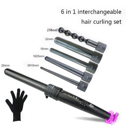 Constant temp ceramic curler, natural long-lasting curls, easy for beginners no hair damage