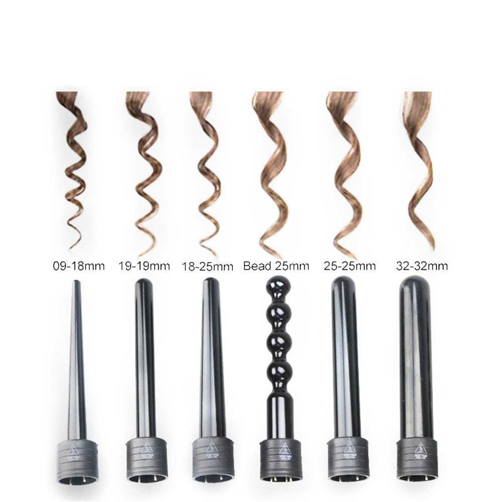 Constant temp ceramic curler, natural long-lasting curls, easy for beginners no hair damage