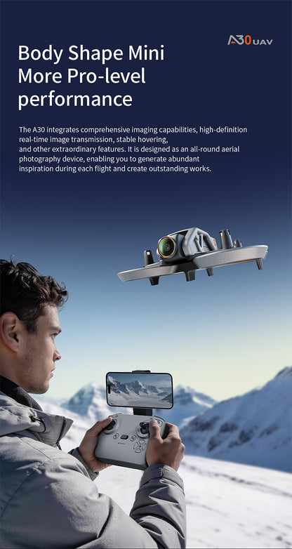 A30PRO Safe Kids Practice Drone, Full-Enclosed Guard Eco Material, One-Key Takeoff Stunt Flight Toy