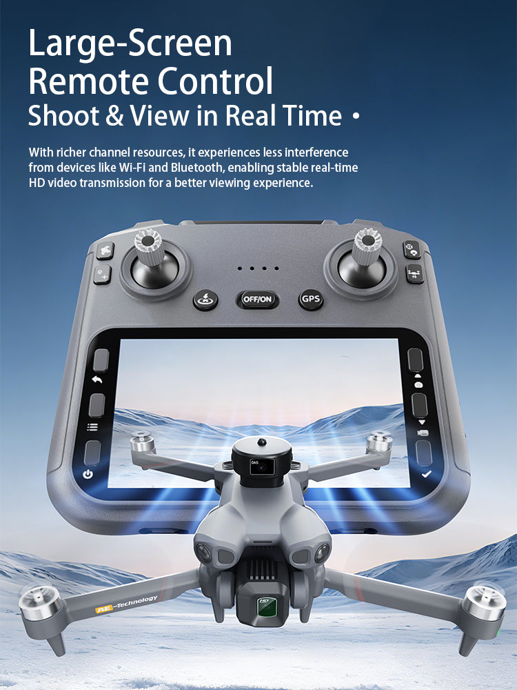 AE51 GPS Foldable Drone 4.5" Screen 1080P Obstacle Avoidance