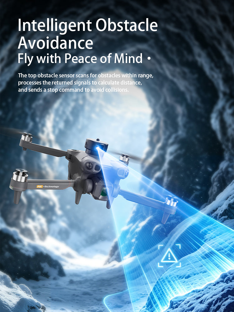 AE51 GPS Foldable Drone 4.5" Screen 1080P Obstacle Avoidance