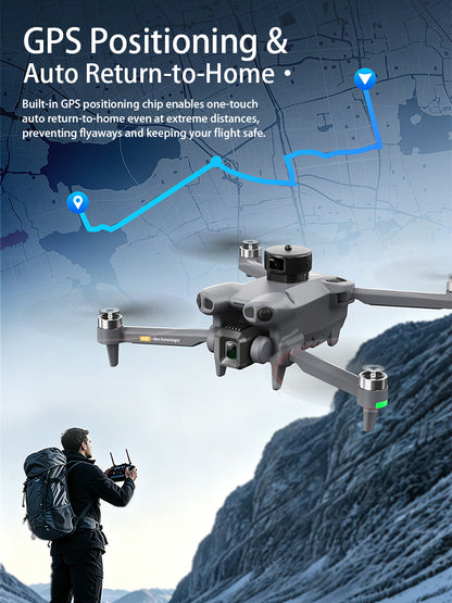 AE51 GPS Foldable Drone 4.5" Screen 1080P Obstacle Avoidance