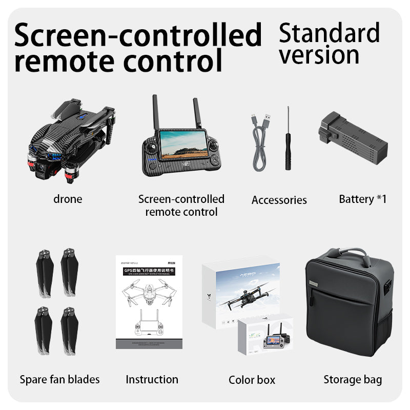 Drone with foldable landing gear, reduces wind resistance for smoother flight and shooting
