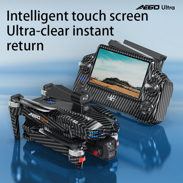 Drone with foldable landing gear, reduces wind resistance for smoother flight and shooting