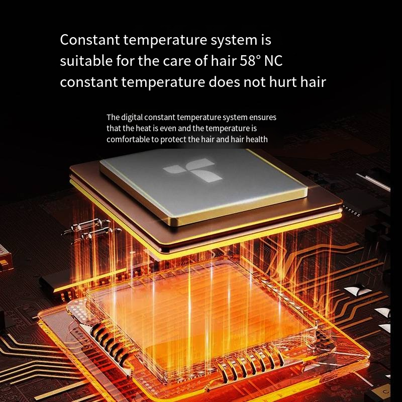 Minimal luxury hair dryer, metal body, ion fast dry with both beauty and strength