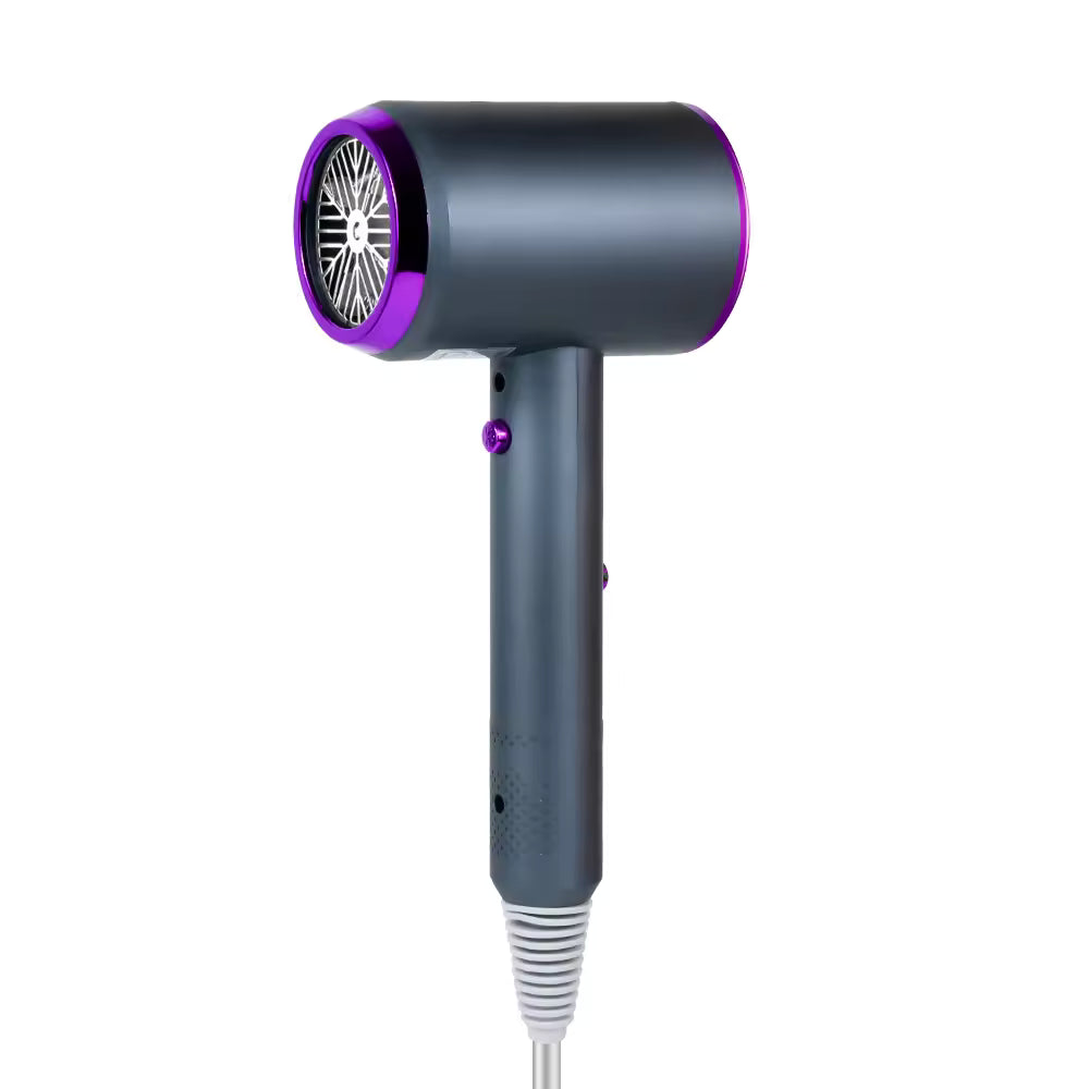 Minimal luxury hair dryer, metal body, ion fast dry with both beauty and strength