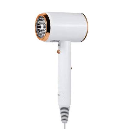 Minimal luxury hair dryer, metal body, ion fast dry with both beauty and strength
