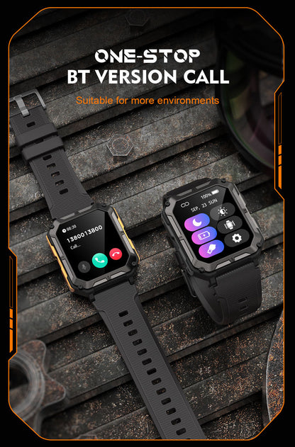 Outdoor waterproof smart watch, multi-sport tracking, Bluetooth call frees your hands up
