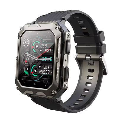 Outdoor waterproof smart watch, multi-sport tracking, Bluetooth call frees your hands up