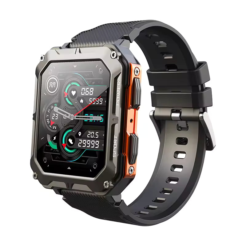 Outdoor waterproof smart watch, multi-sport tracking, Bluetooth call frees your hands up