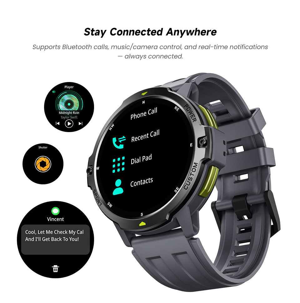 Professional sports smart watch with GPS accurate positioning for outdoor running