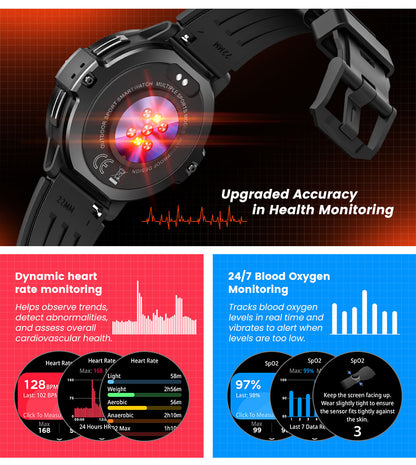 C31 GPS Bluetooth Calling Smart Watch | 1.46" Round Screen 3ATM Waterproof 100+ Sport Modes