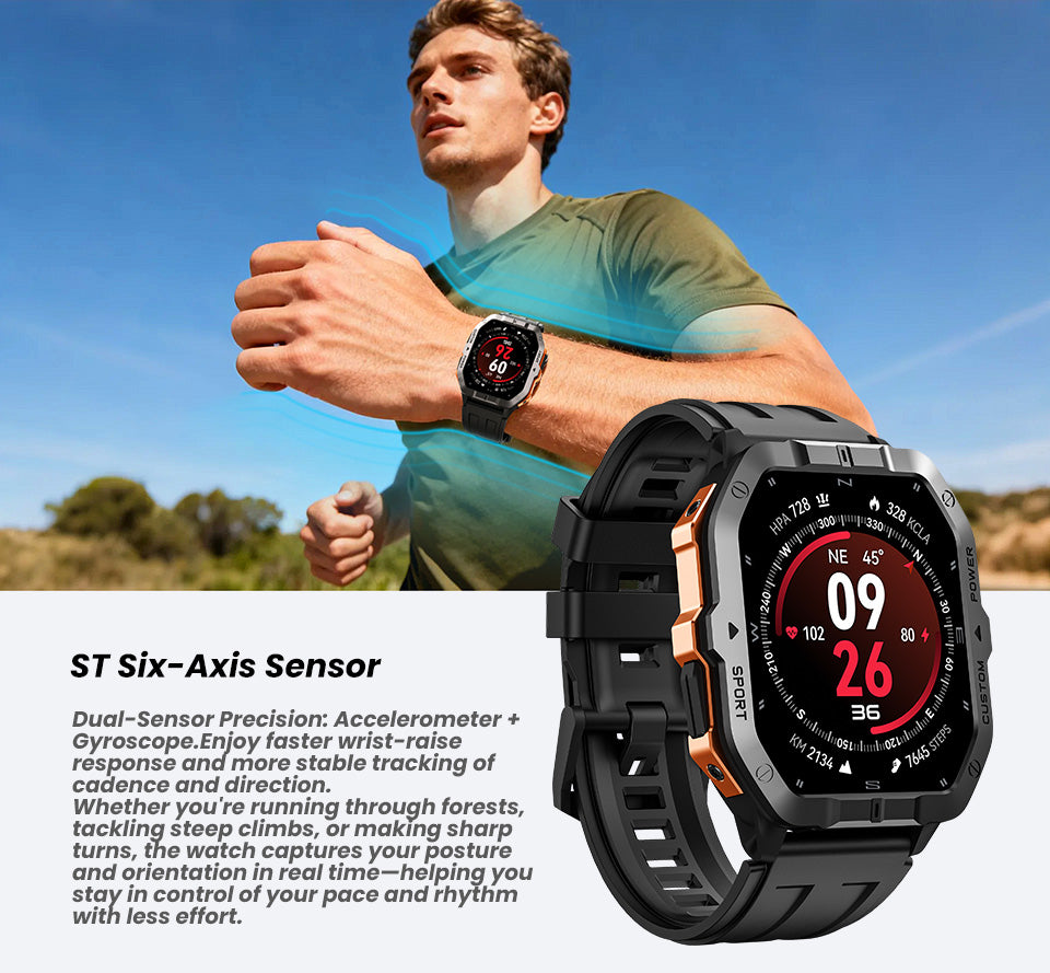 C32 Pro BLE5.4 Bluetooth Calling Smart Bracelet Altitude Barometer Compass Sports Watch