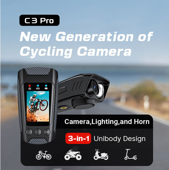 High-definition image-stabilized camera capture smooth footage even during cycling, running, and other sports activities.