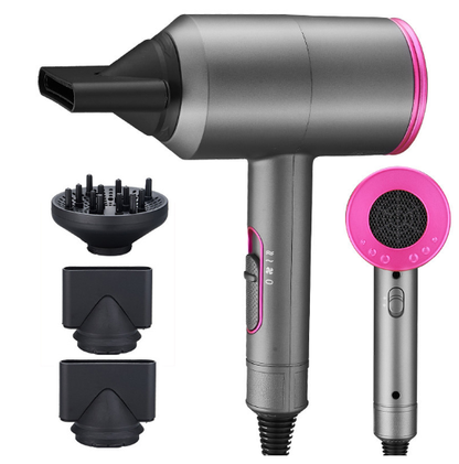 Nozzle hair dryer, quick install & remove, multi-speed precise temp for styling