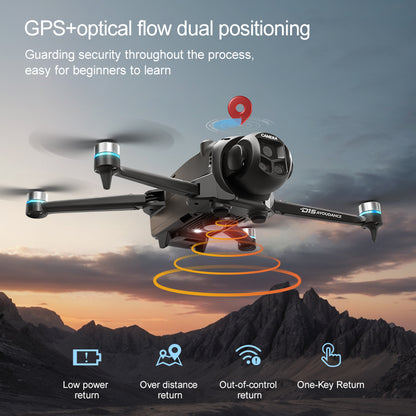 D15 GPS Brushless Drone 4-Way Obstacle Avoidance 1080P Dual Camera with 4.5" Screen Remote