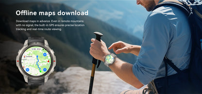 DM59-GPS Outdoor Sport Watch With Offline Map AMOLED Full Touch Screen 5ATM Waterproof Smart Watch