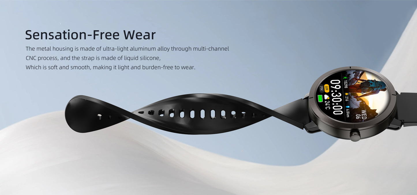 Slim smart watch all-match style, real-time message alerts, easy to check with a wrist lift