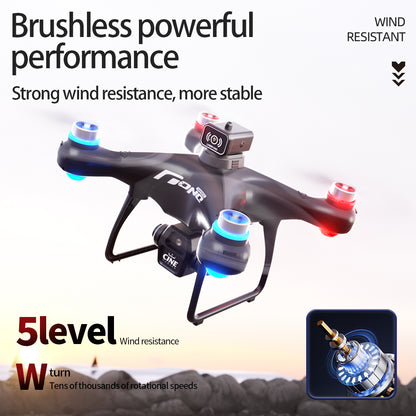 E55 Air Brushless Drone With 2.4" Screen Remote  Dual Camera Obstacle Avoidance Quadcopter