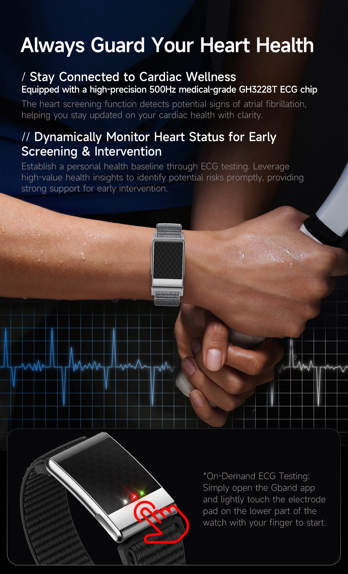 E900 Smart Watch 24H Sleep Heart Rate Body Composition Tracker IP68 Waterproof