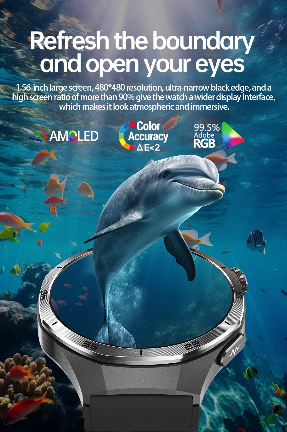 Lightweight smart watch, long battery life for non-stop daily use